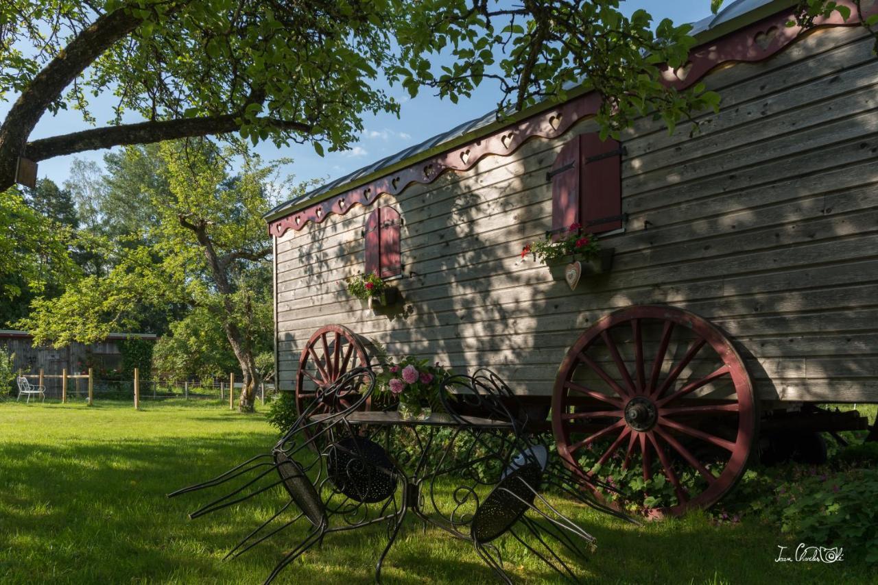 Roulotte Le Temps De Rever Bed & Breakfast Saint-Michel-sur-Meurthe Luaran gambar