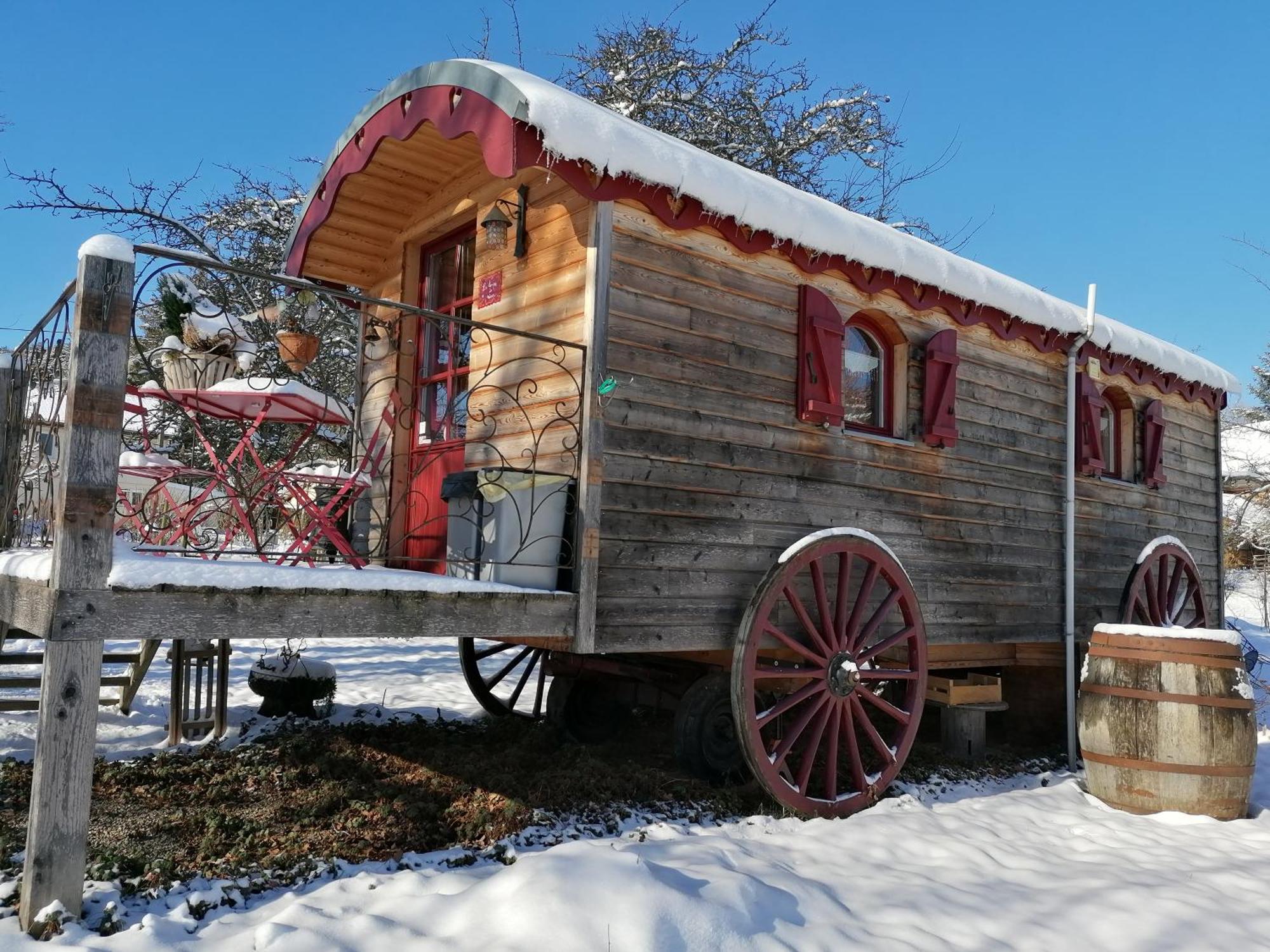 Roulotte Le Temps De Rever Bed & Breakfast Saint-Michel-sur-Meurthe Luaran gambar